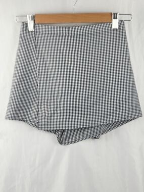 Purr Melrose Women’s Black & White Gingham Mini Skort Size XS